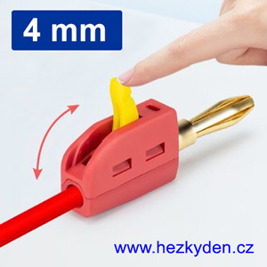 Banánek 4mm zlacený rychlospojka