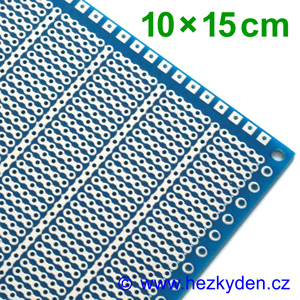 Bastldeska univerzální plošný spoj 10x15 cm PROFI jednostranná modrá