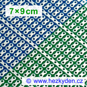 Bastldeska univerzální plošný spoj 7x9 cm PROFI jednostranná modrá zelená