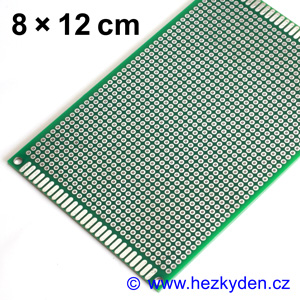 Bastldeska univerzální plošný spoj 8x12 cm PROFI oboustranná