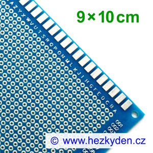 Bastldeska univerzální plošný spoj 9x10 cm PROFI jednostranná modrá