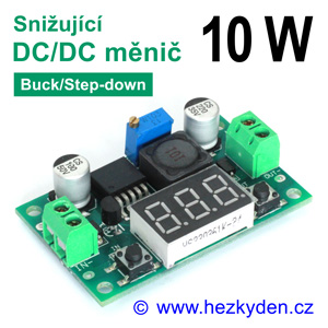 DC/DC měnIč LM2596DVM snižující 10 watt voltmetr