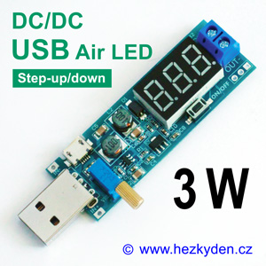 DC-DC měnič USB Air LED
