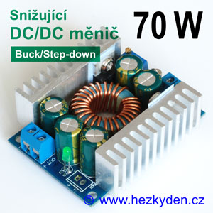 Výkonový DC-DC měnič XL4016 snižující 70 watt