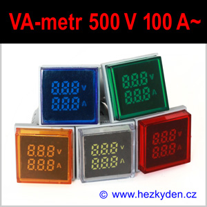 Digitální voltmetr ampérmetr LED kontrolka SQ KOMBI AC