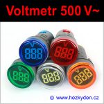 Digitální voltmetr LED kontrolka MAXI - 500V AC