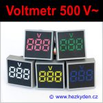 Digitální voltmetr LED kontrolka SQ - 500V AC