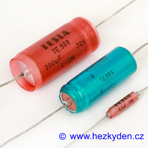 Elektrolytické kondenzátory TESLA