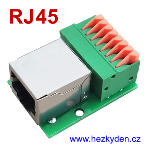 Ethernetová zásuvka RJ45 se svorkovnicí - horizontální