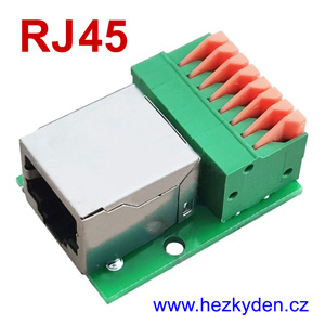 Ethernetová zásuvka RJ45 se svorkovnicí - horizontální Ethernetová zásuvka RJ45 se svorkovnicí - horizontální