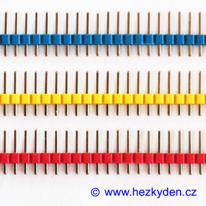 Jumperové kolíkové lišty barevné 1x40 pin