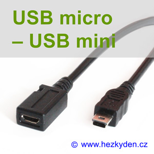 Kabel USB micro - USB mini