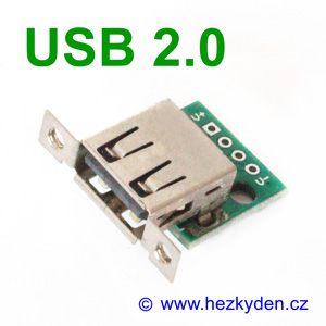 Konektor USB 2.0 typ A zásuvka na panel