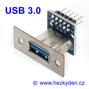 Konektor USB 3.0 typ A zásuvka na panel