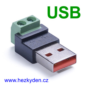 Konektor USB svorkovnicí