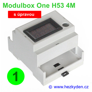 Krabička na DIN lištu Modulbox One H53 4M - s úpravou 1