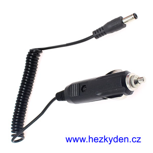 Kroucený spirálový kabel autokonektor - napájecí konektor 5,5x2,5mm