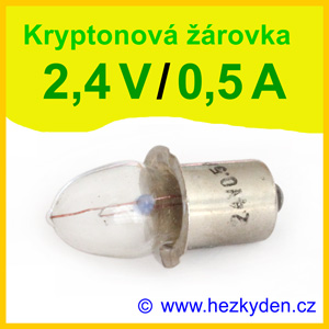 Kryptonová žárovka 2,4V 0,5A
