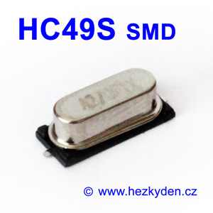 Krystaly pouzdro HC49S SMD