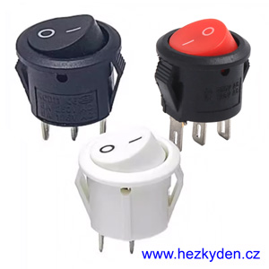 Kulatý kolébkový přepínač malý
