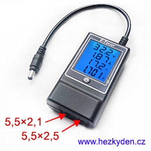 LCD multifunkční elektroměr DC - souosý konektor 5,5mm LCD multifunkční elektroměr DC - souosý konektor 5,5mm