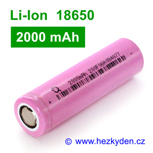 Li-Ion baterie 18650 EVD 2000mAh