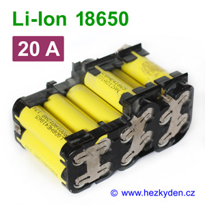 Li-Ion baterie 18650 LG 2500 mAh, LGDBHE41865 ICR18650HE4, 12-pack