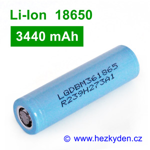 Li-Ion baterie 18650 LG 3440mAh