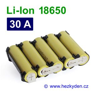Li-Ion baterie 18650 LG HB4 1500mAh 5pack