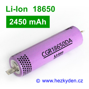 Li-Ion baterie CGR18650DA Panasonic 2450mAh