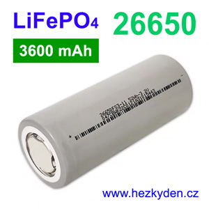 LiFePo4 baterie 26650 CBAK 3600mAh
