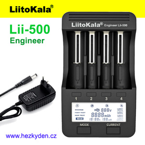 Liitokala Lii-500 Engineer - nabíječka + síťový adaptér