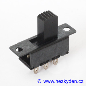 Mini přepínač 2 polohy 2 póly černý