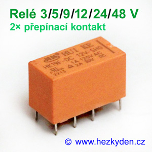 Miniaturní přepínací relé HK19F 3/5/9/12/24/48 V