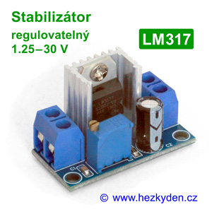 Napájecí modul - regulovatelný stabilizátor LM317