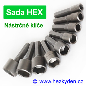 Nástrčné klíče HEX sada