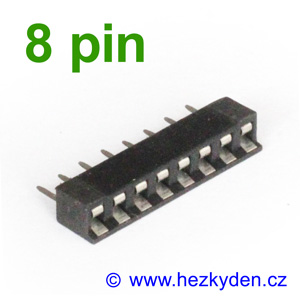 Obyčejná objímka jednořadá 8 pin