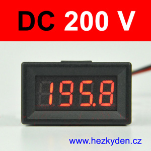 Panelový digitální voltmetr LED 4 místa Compact
