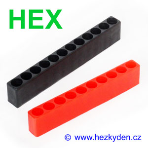 Plastový držák na bity HEX
