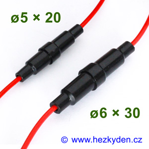 Pojistkové pouzdro na kabel 5x20 6x30