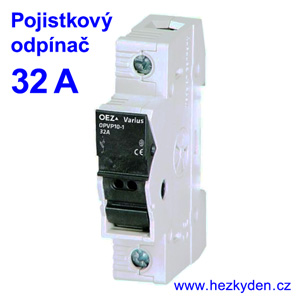Pojistkový odpínač na DIN lištu