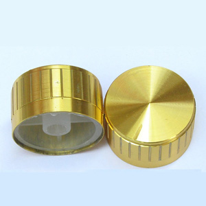 Přístrojový knoflík hliníkový zlatý 6mm