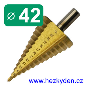 Stupňovitý vrták 42mm (3mm)