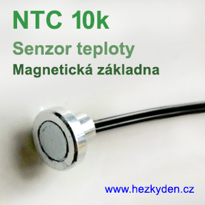 Termistor NTC 10k s kabelem - magnetický senzor
