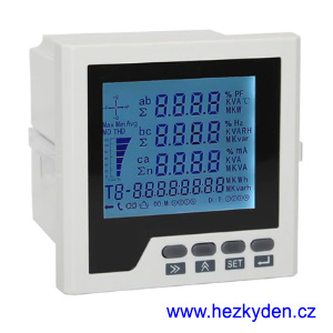 Třífázový panelový multifunkční elektroměr 1