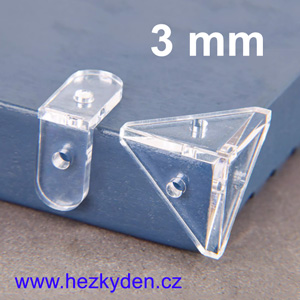 Úhelníčky 3 mm plexi