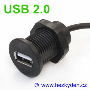 USB konektor zásuvka do panelu