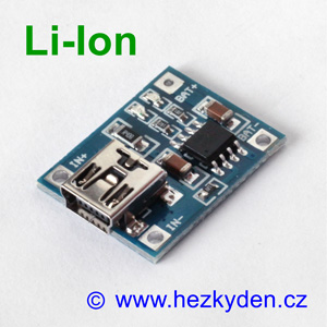 USB mini nabíjecí modul LiIon