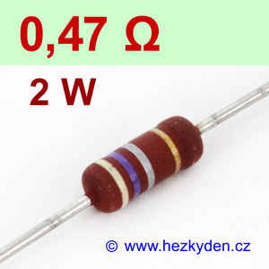 Výkonový odpor 0R47 2W