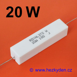 Výkonový odpor 20W axiální 18R
